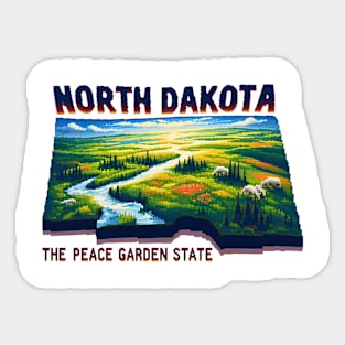 North Dakota Lover Sticker